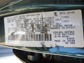 2002 Toyota 4Runner SR5 Green 3.4L AT 2WD #Z22112